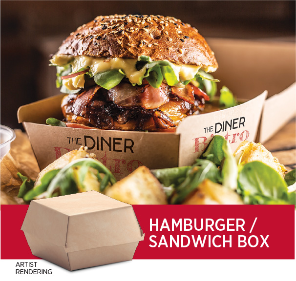 Hamburger or sandwich box